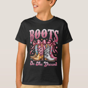 Camiseta Bota Cowboy Ocidental Cowgirl Rosa Botas Leopardo