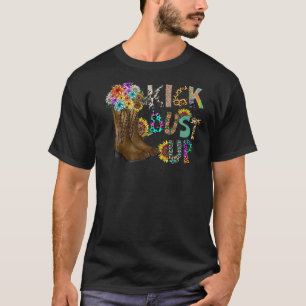 Camiseta Bota Cowgirl Leopardo Floral Kick The Dust Up West