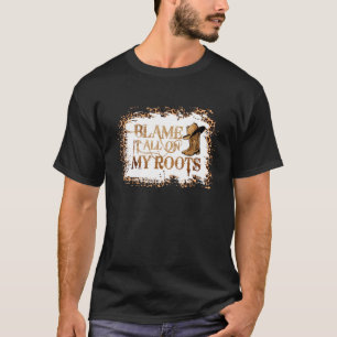 Camiseta Bota Retro Leopardo Culpe Tudo Em Minhas Raízes We