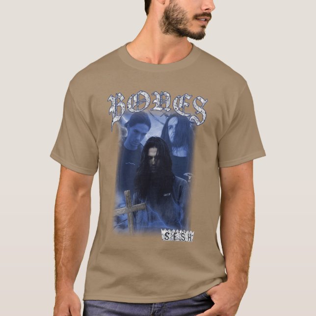 Camiseta Bota Vintage Bones Bootleg vintage (Frente)