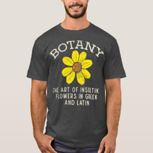 Camiseta Botânica A Arte De Isolar Flores Em Grego E L