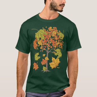 Camiseta Botânica Autumn Willife Forest Thanksgivi