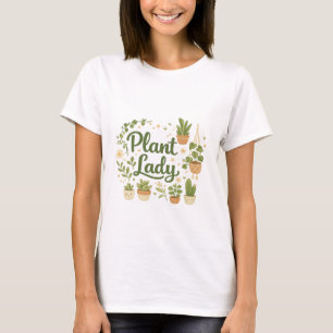 Camiseta Botânica da Mulher das Plantas