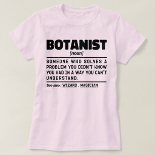 Camiseta Botânica de Definição de Noun Botânica Legal
