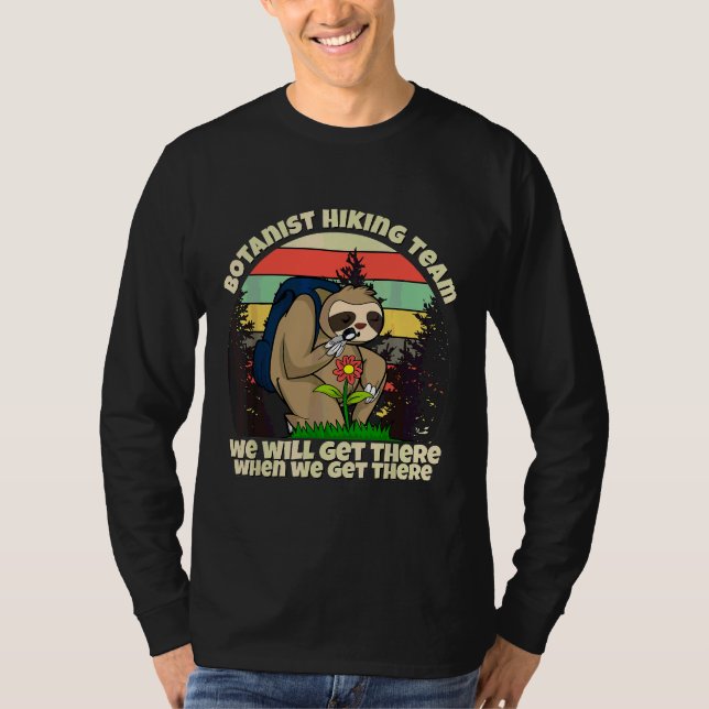 Camiseta Botânica Hiking Team Botany Sloth (Frente)