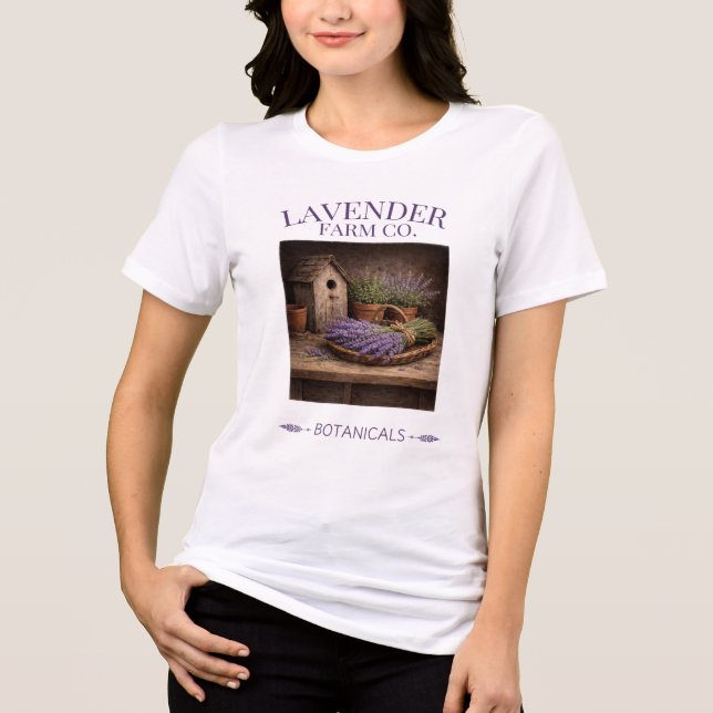 Camiseta Botânica Lavender Farm Co (Frente)