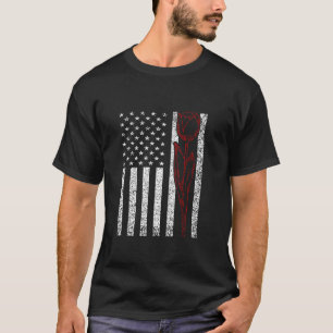 Camiseta Botânica Love Tulip Garden Flower Retro US Flag Tu