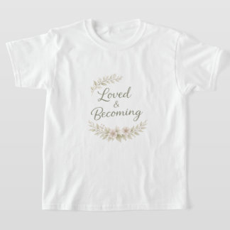 Camiseta Botanical accents love quotes AI art T-Shirt