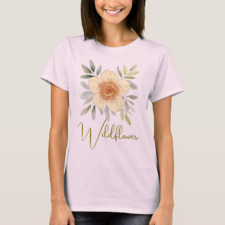 Camiseta Botanical Floral Watercolor Wildflower Custom