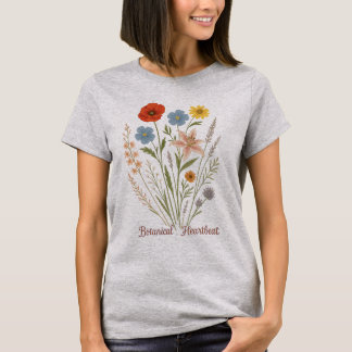 Camiseta Botanical Heartbeat- dgn by Maaya Prints, Women's