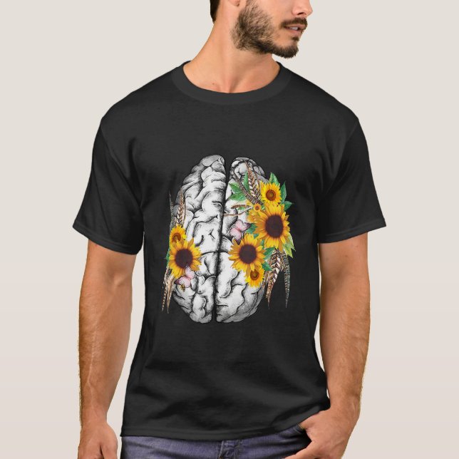 Camiseta Botanical human brain mental health artistic anato (Frente)