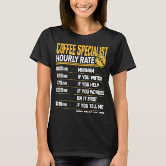 Camiseta Botão Café de Taxa Horária de Páscoa Barista