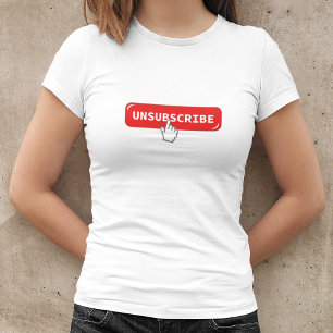 Camiseta Botão Cancelar assinatura   T-Shirt Engraçado