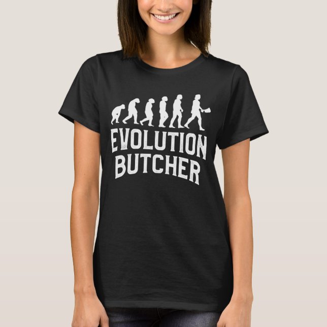 Camiseta Botão da Evolução Carniceiro Carniceiro (Frente)