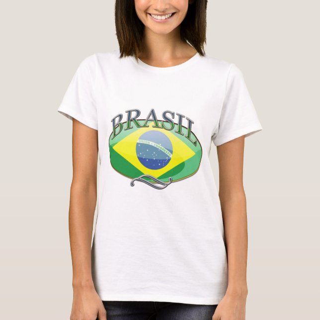 Camiseta Botão de Brasil (Frente)