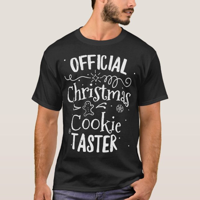 Camiseta Botão de Cookie de Natal Oficial Baking Baker Holi (Frente)