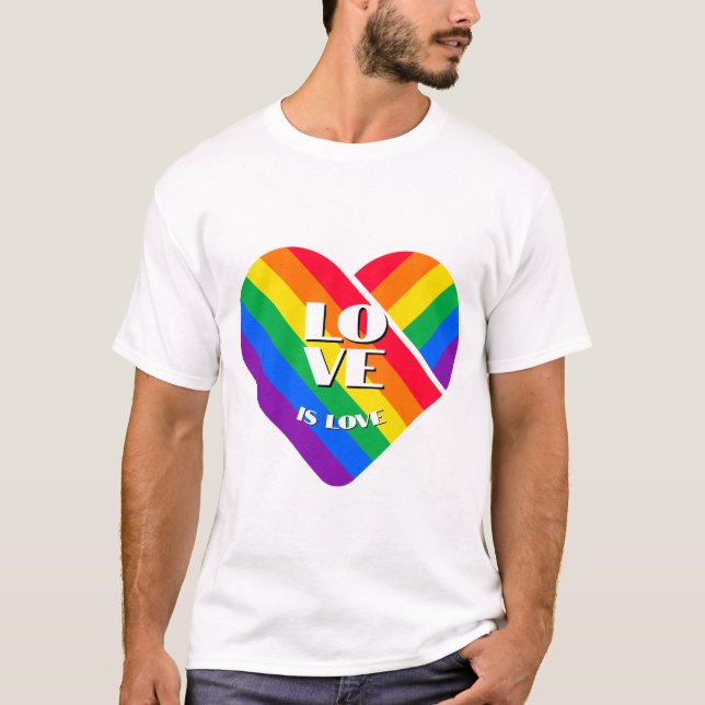 Camiseta Botão Oral do Orgulho Arco-Íris (Frente)