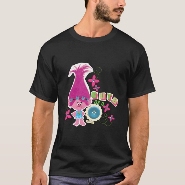 Camiseta Botão troll Poppy Como Um (Frente)