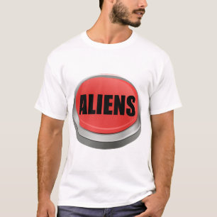 Camiseta Botão vermelho - Aliens