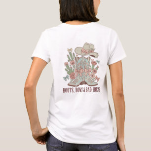 Camiseta Botas Arcos e Ideias Ruins Cowgirl Coquette Femini
