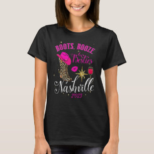 Camiseta Botas Bebida & Amigas Viagem de Meninas Nashville