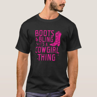 Camiseta Botas & Brilho É Uma Coisa de Vaqueira