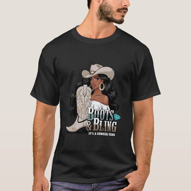 Camiseta Botas & Brilho É Uma Coisa de Vaqueira Botas de Va (Frente)