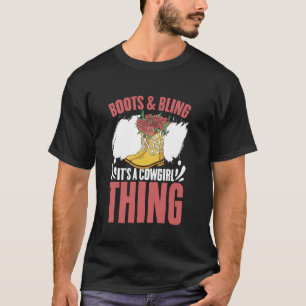 Camiseta Botas & Brilho É Uma Coisa de Vaqueira Western Cou