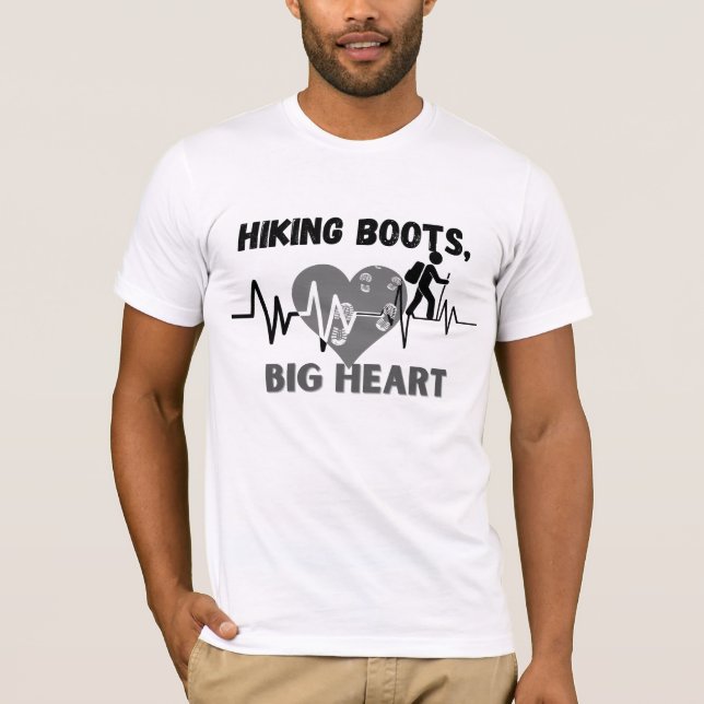 Camiseta Botas de caminhada, Grande Coração - Alma Que Amav (Frente)