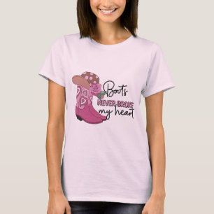Camiseta Botas de Chapéu de Cowboy Vamos Lá Garotas Cowgirl