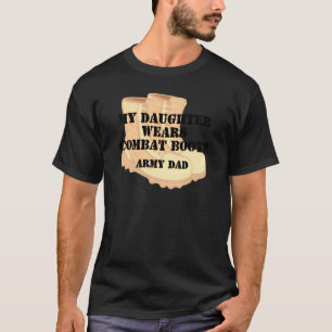 Camiseta Botas de combate do deserto da filha do pai do