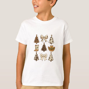 Camiseta Botas de Cowboy de Natal Ocidental Santa Natal
