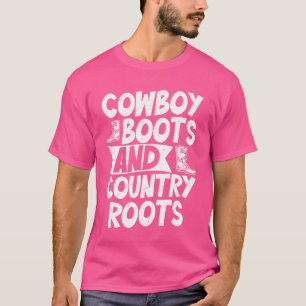 Camiseta Botas de Cowboy e Raízes Country Ocidental Sul gi