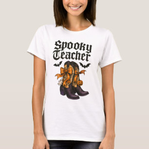 Camiseta Botas de Cowboy Ocidentais de Halloween do Profess