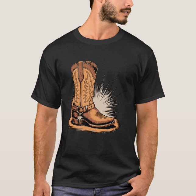 Camiseta Botas de Cowboy Western (Frente)