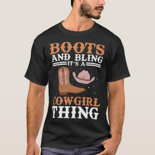 Camiseta Botas de Cowgirl Brilho Mulheres Fofa Amor Vida Co