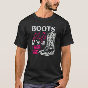 Camiseta Botas de Cowgirl Brilho Mulheres  Vida Country Amo