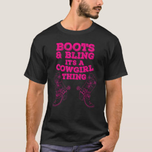 Camiseta Botas de Cowgirl Brilho Mulheres  Vida Country Amo