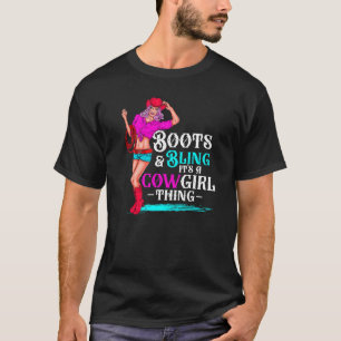 Camiseta Botas de Cowgirl e Brilho São Coisas de Cowgirl Oc