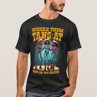 Camiseta Botas de Cowgirls Pretas No Chão Onde Estão Aquele