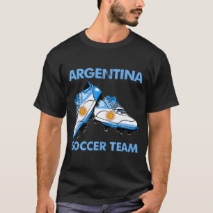 Camiseta Botas de Futebol Vintage Bandeira da Argentina Arg