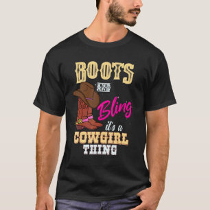 Camiseta Botas de Meninas Brilho É Uma Coisa de Cowgirl Mon