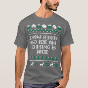 Camiseta Botas de neve e gelo e nada é bom R de Natal