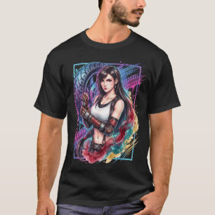 Camiseta Botas de saia preta Tifa Lockhart Final Fantasy VI