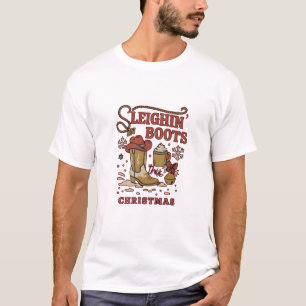 Camiseta Botas De Sono Este Natal Engraçado Cowboy Ocidenta