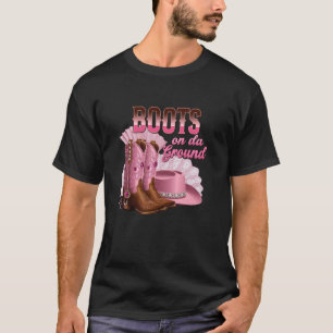 Camiseta Botas De Vaqueira Fofas No Chão Dança Em Linha Wes