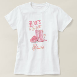 Camiseta Botas e Espumante Caubói do Oeste Rosa Chás de Pan