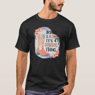 Camiseta Botas Femininas Brilho é uma coisa de Cowgirl Fofo