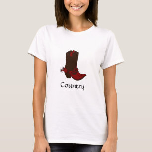 Camiseta Botas marrons ocidentais