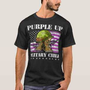 Camiseta Botas Militares de Bandeira Americana Roxo acima